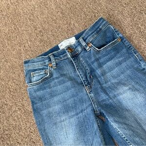 Free People Size W27 61502-16515125 Distress Frayed Womens Med Wash‎ Jeans
